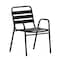 Flash Furniture Commercial Black Restaurant Stack Chair with Arms TLH-018C-BK-GG - alternate 10